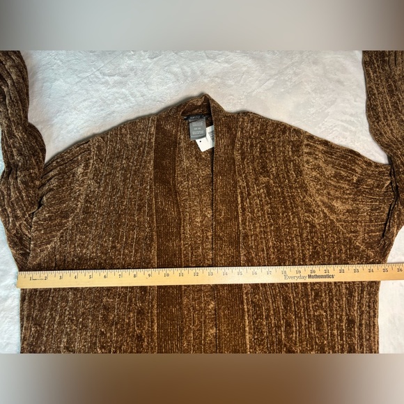 New Matty M Cardigan Size XXL Long sleeves Brown - Picture 8 of 12